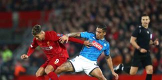 Il Napoli pareggia ad Anfield Road