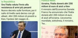 Invio armi pesanti Ucraina, zero finanziamenti per italiani