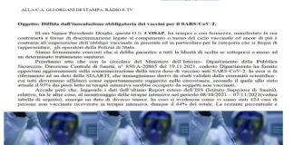 Diffida vaccini Covid e governo, testo e gravi effetti salute