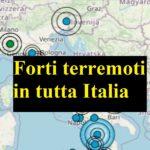 Forti terremoti in tutta Italia, non si arresta lo sciame sismico da nord a sud