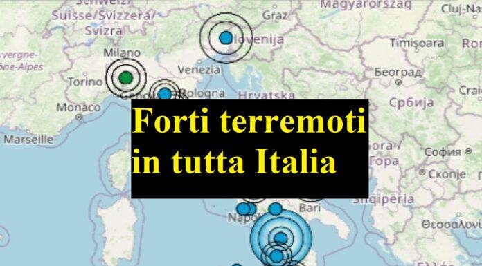 Forti terremoti in tutta Italia, non si arresta lo sciame sismico da nord a sud