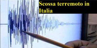 Scossa terremoto in Italia, ecco dove e la magnitudo