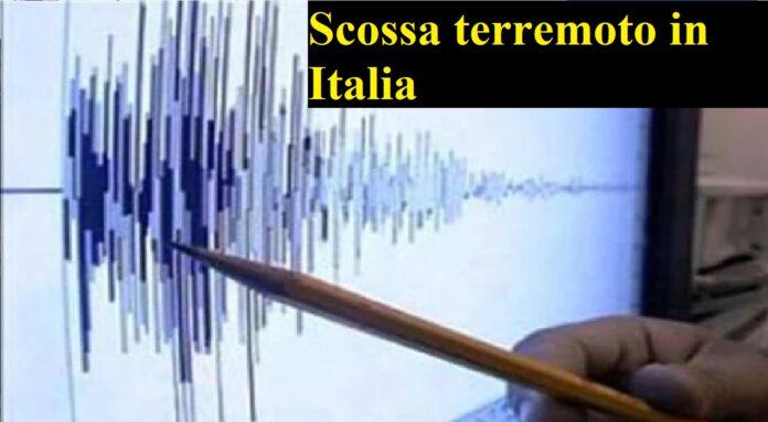 Scossa terremoto in Italia, ecco dove e la magnitudo