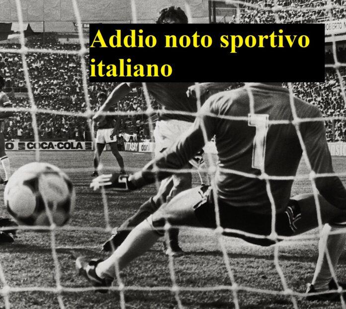 Addio noto sportivo italiano, un lutto inaspettato