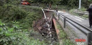 Collasso di un muraglione a Castelletto